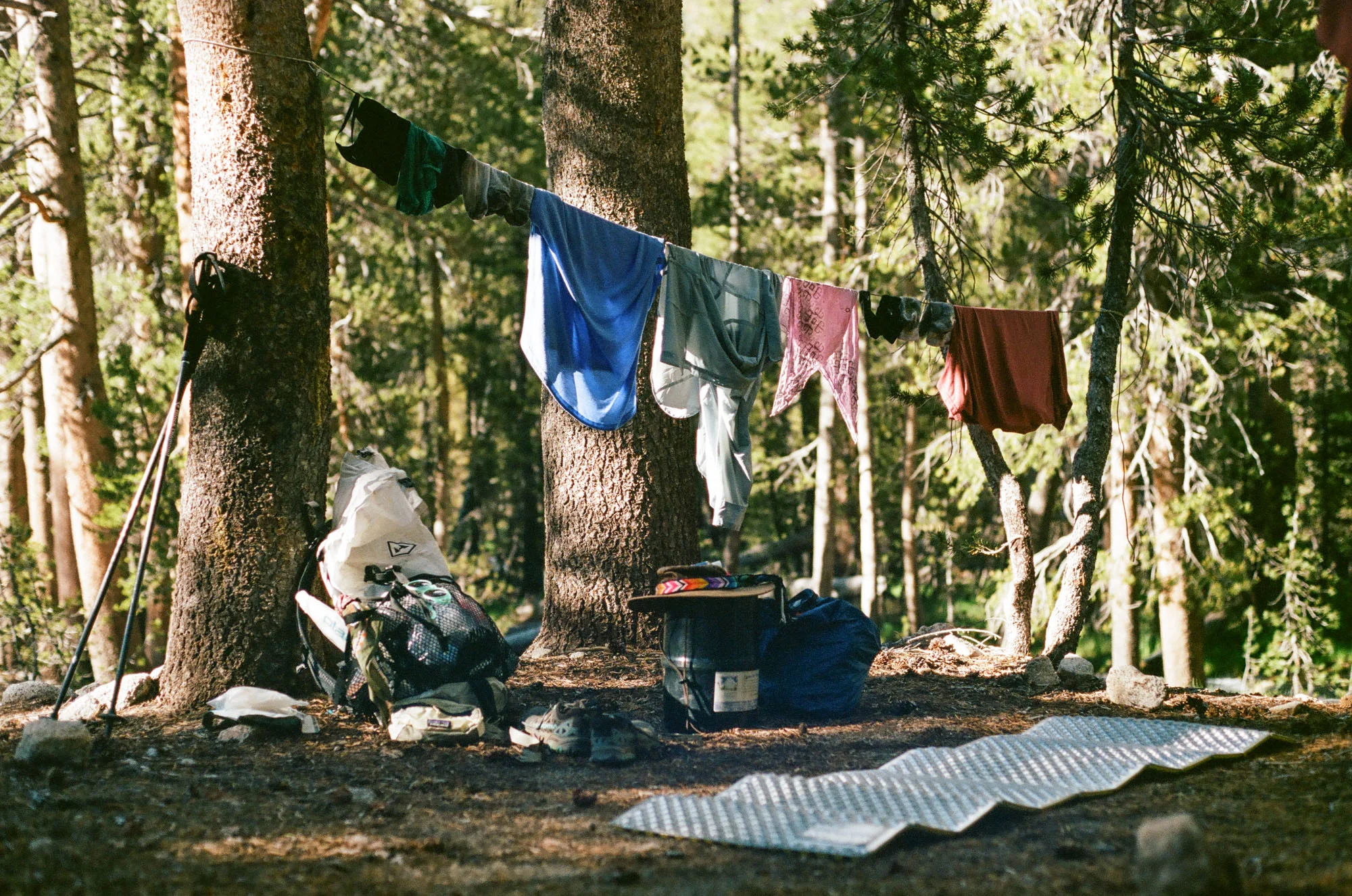 Therm-a-rest Z Lite Sol at camp, 35 mm film