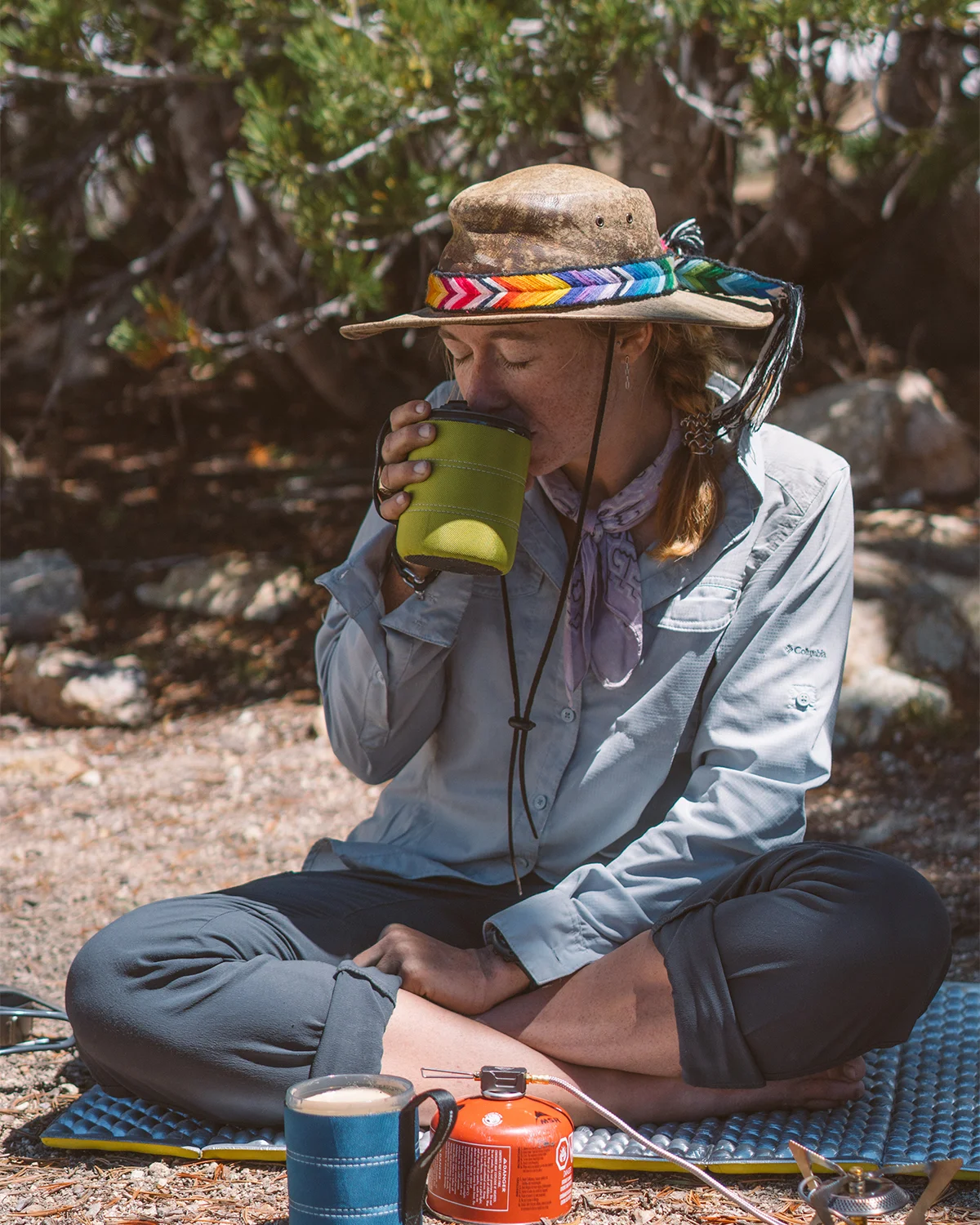 MAK enjoying coffee during siesta
