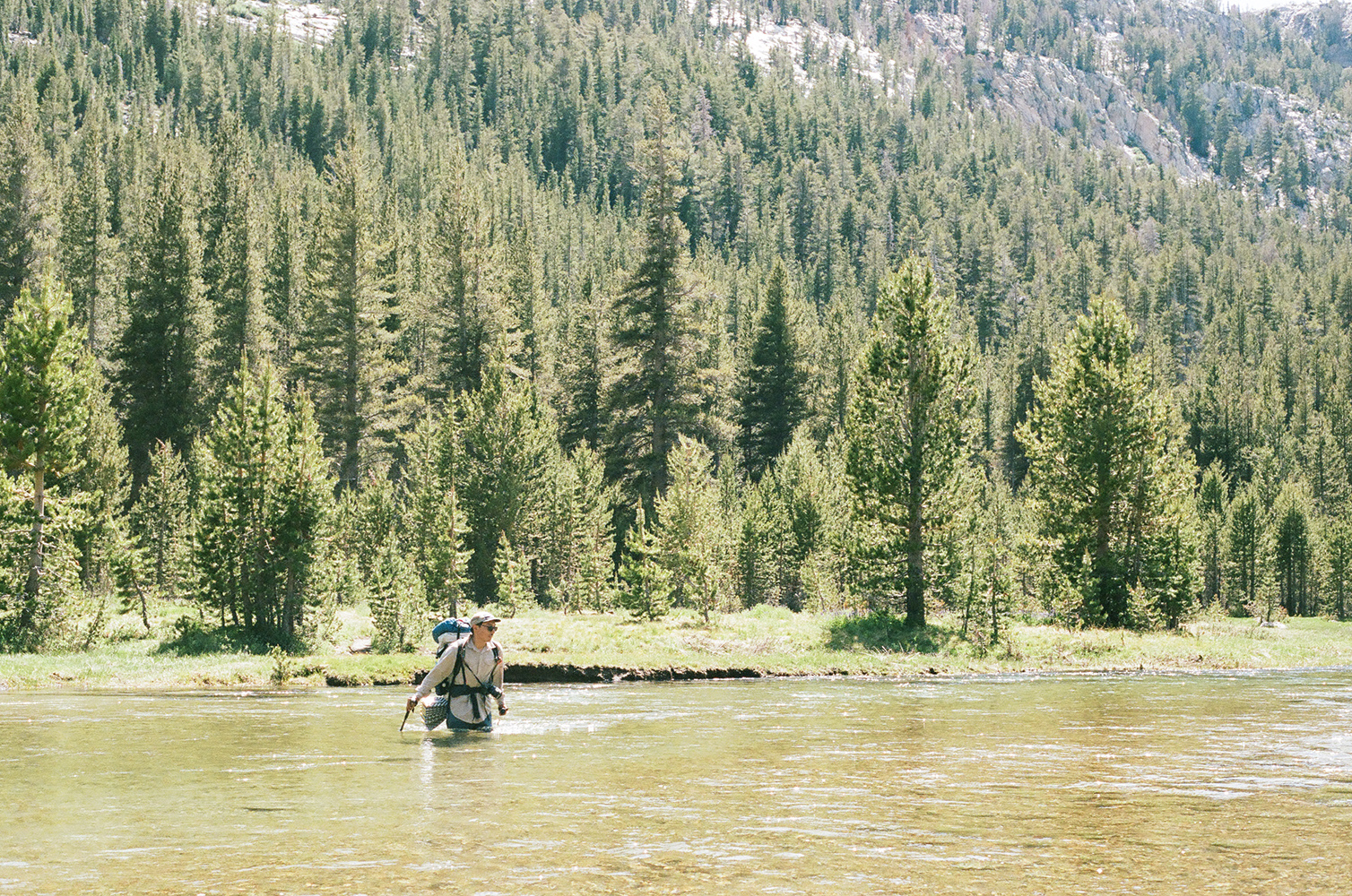 Owen fording the river, 35mm film