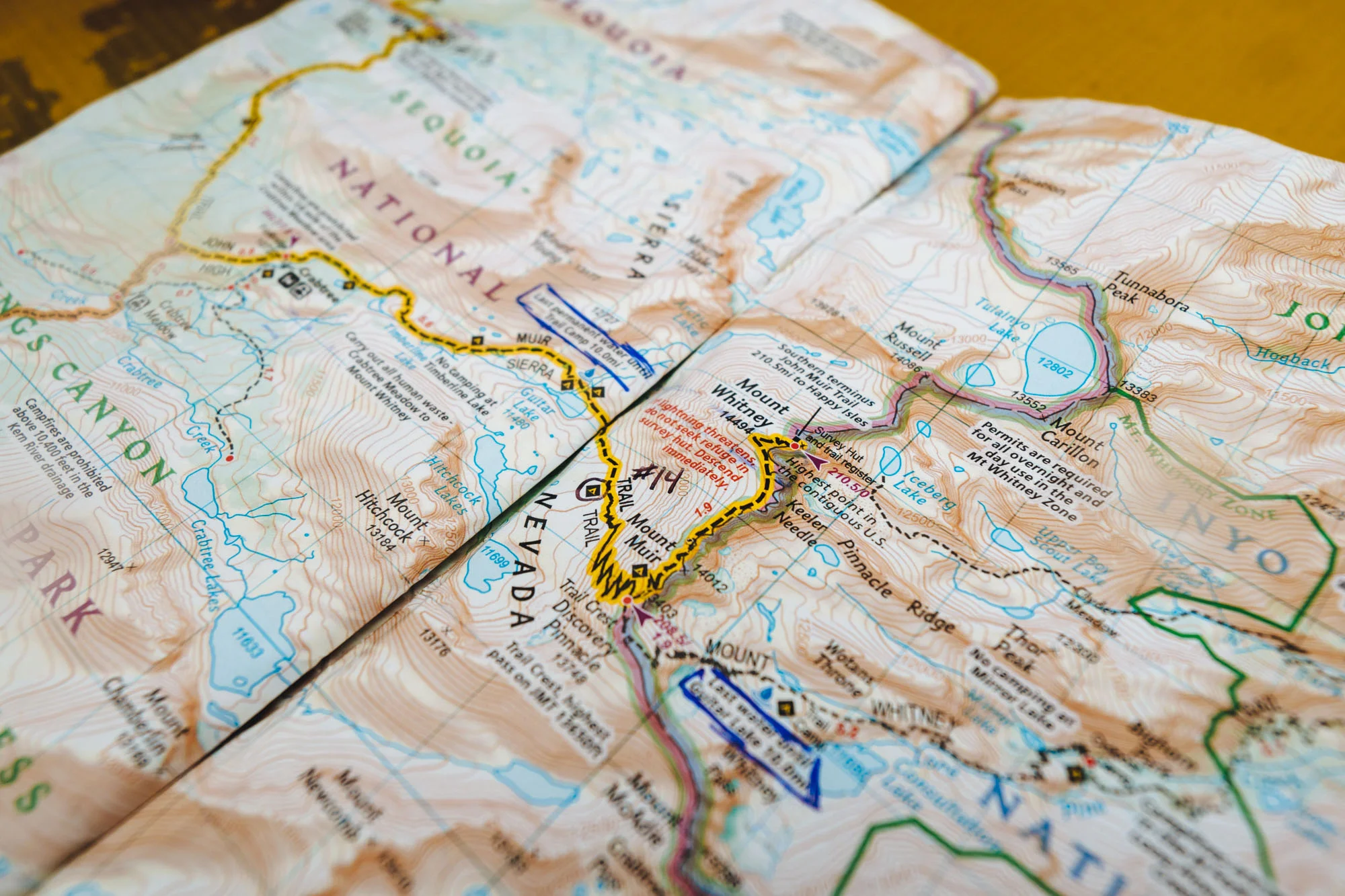 Nat Geo JMT Map