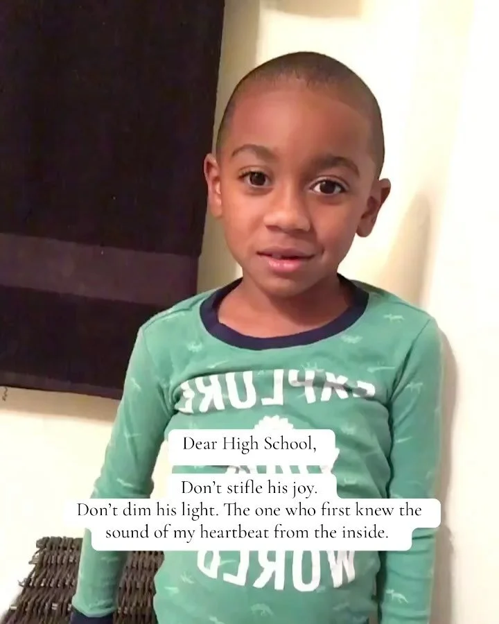 NINTH and SIXTH. 
HIGH SCHOOL and MIDDLE SCHOOL. 

My therapist tells me don&rsquo;t borrow grief from the future because it will be there when you get to that season. Stay planted in the joy of the present. 

Back in 2016, when Tre was in Kindergart