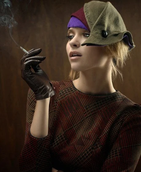 Free Form Felt 'Scrap' Half Hat featured in Spec Shoot- 2005