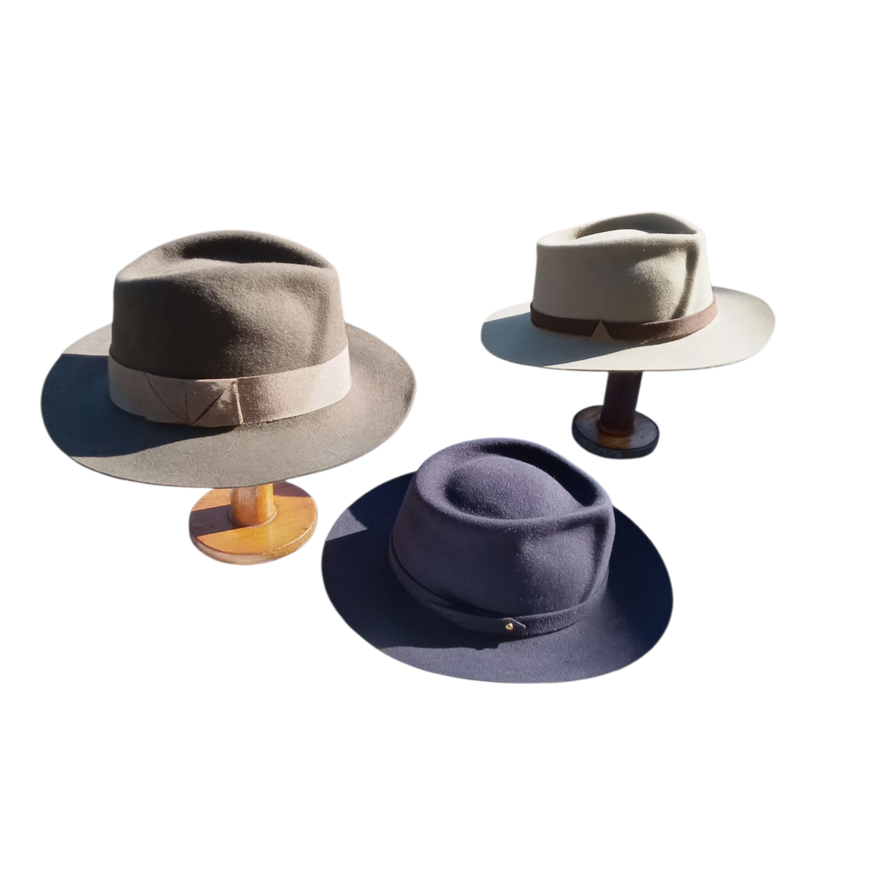 "Draper" Diagonal Draped Felt Fedora