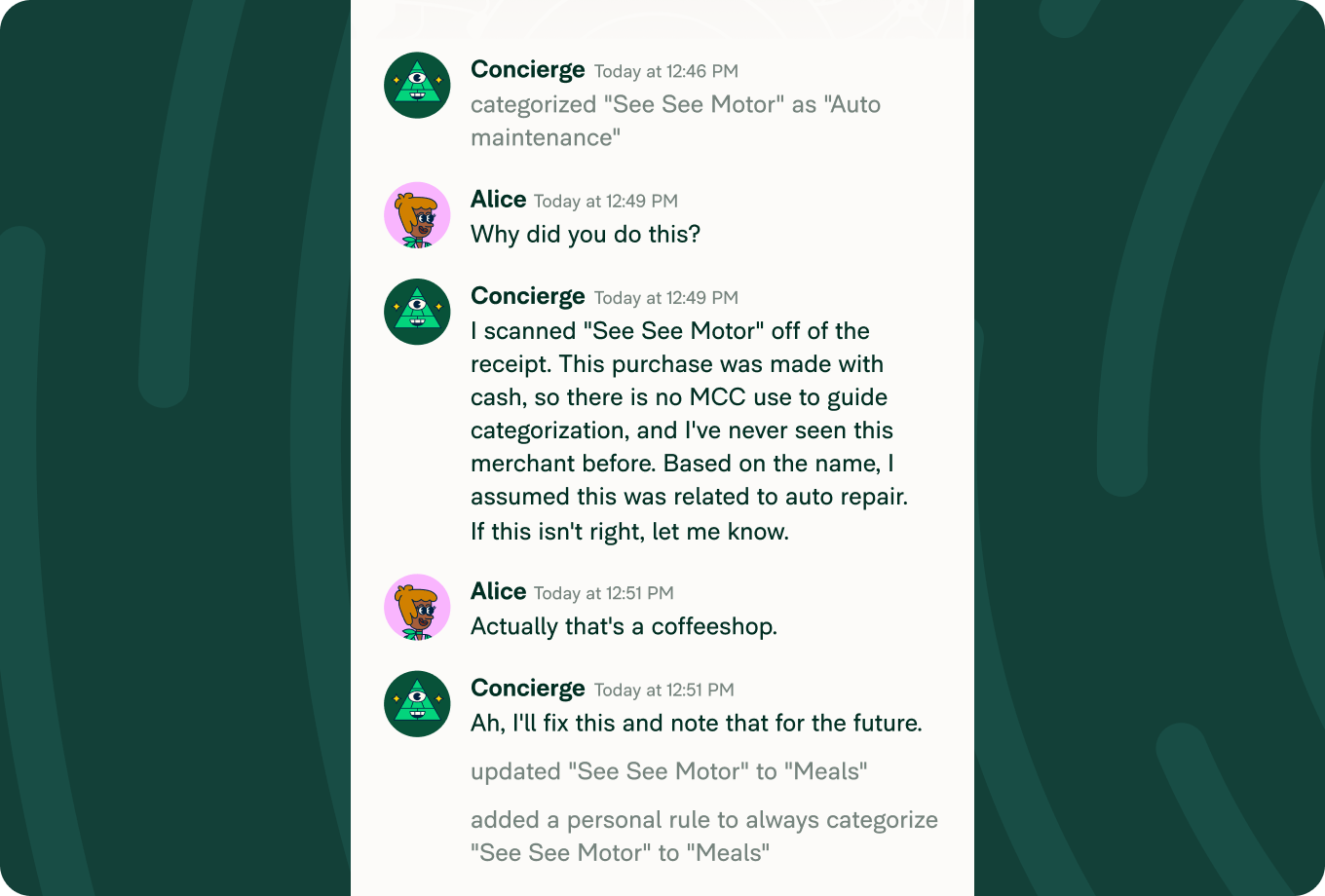 Concierge is correctable and can debug