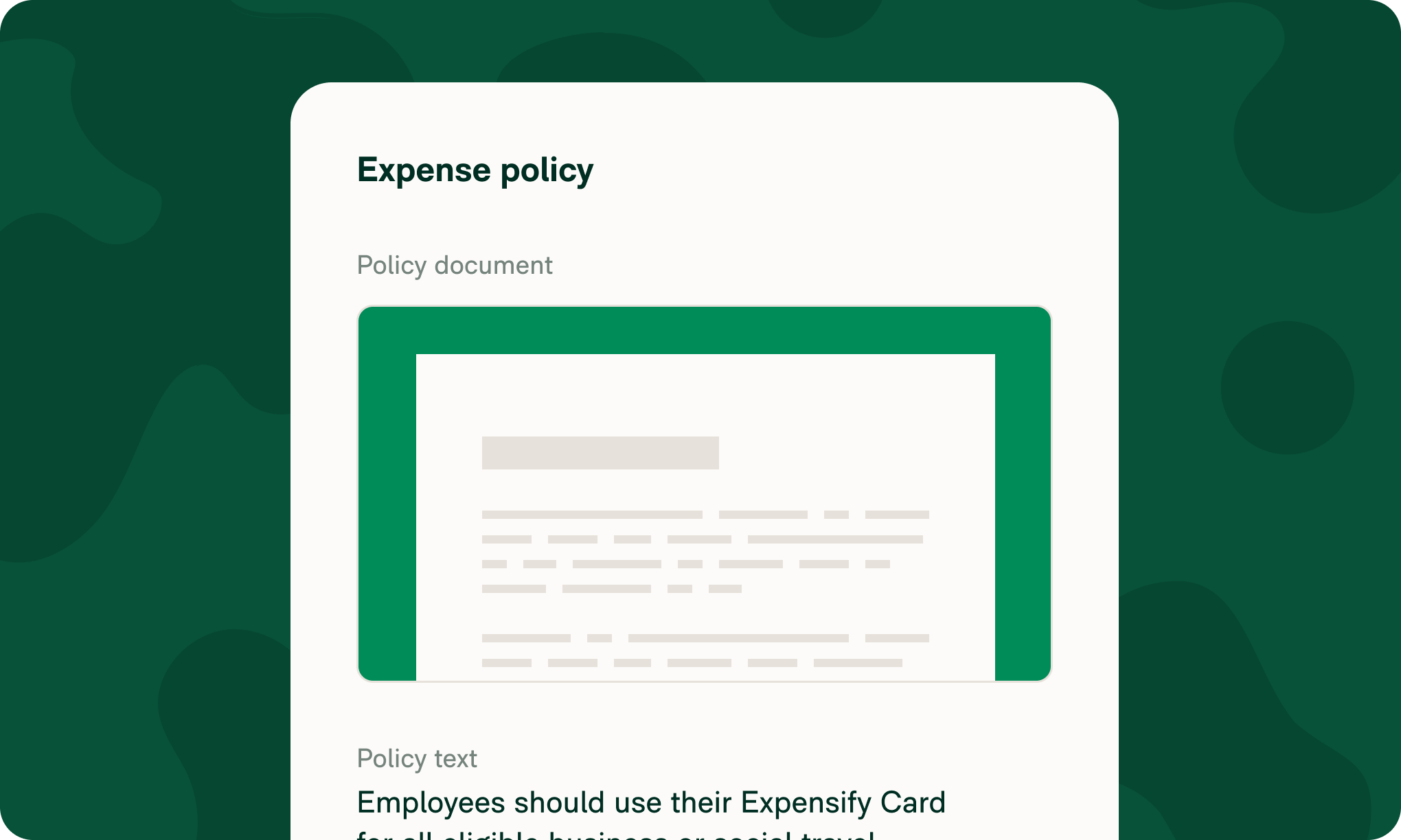 Upload your expense policy PDF