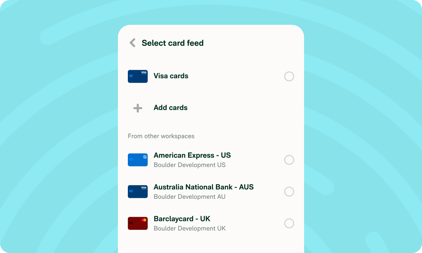 Workspace admins can share a single card feed across multiple workspaces in Expensify