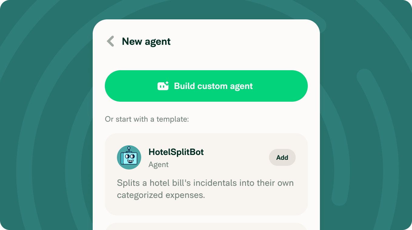 Pre-built AI agent templates are now available in Expensify