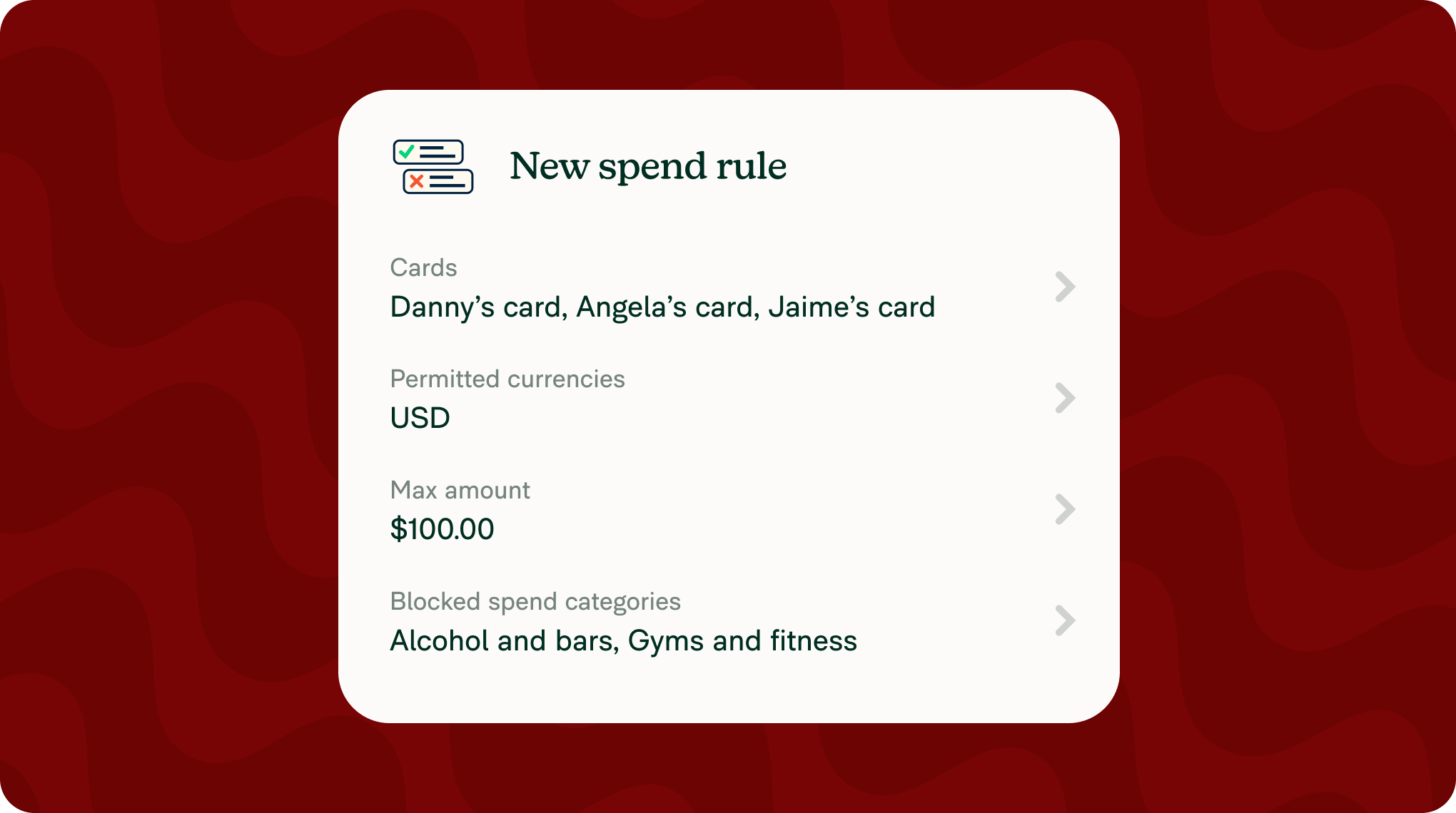 With the Expensify Card, admins can set spend rules that approve or decline transactions in realtime