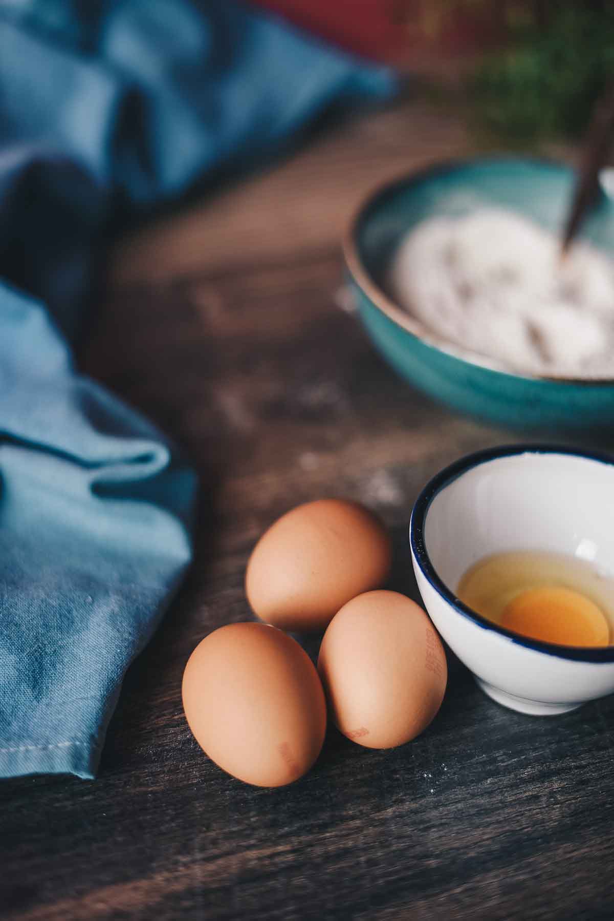 Eggs are a great source of protein, but the yolks are high in saturated fats. Therefore try to avoid having more than two egg yolks per meal. You can eat as much egg white as you like.