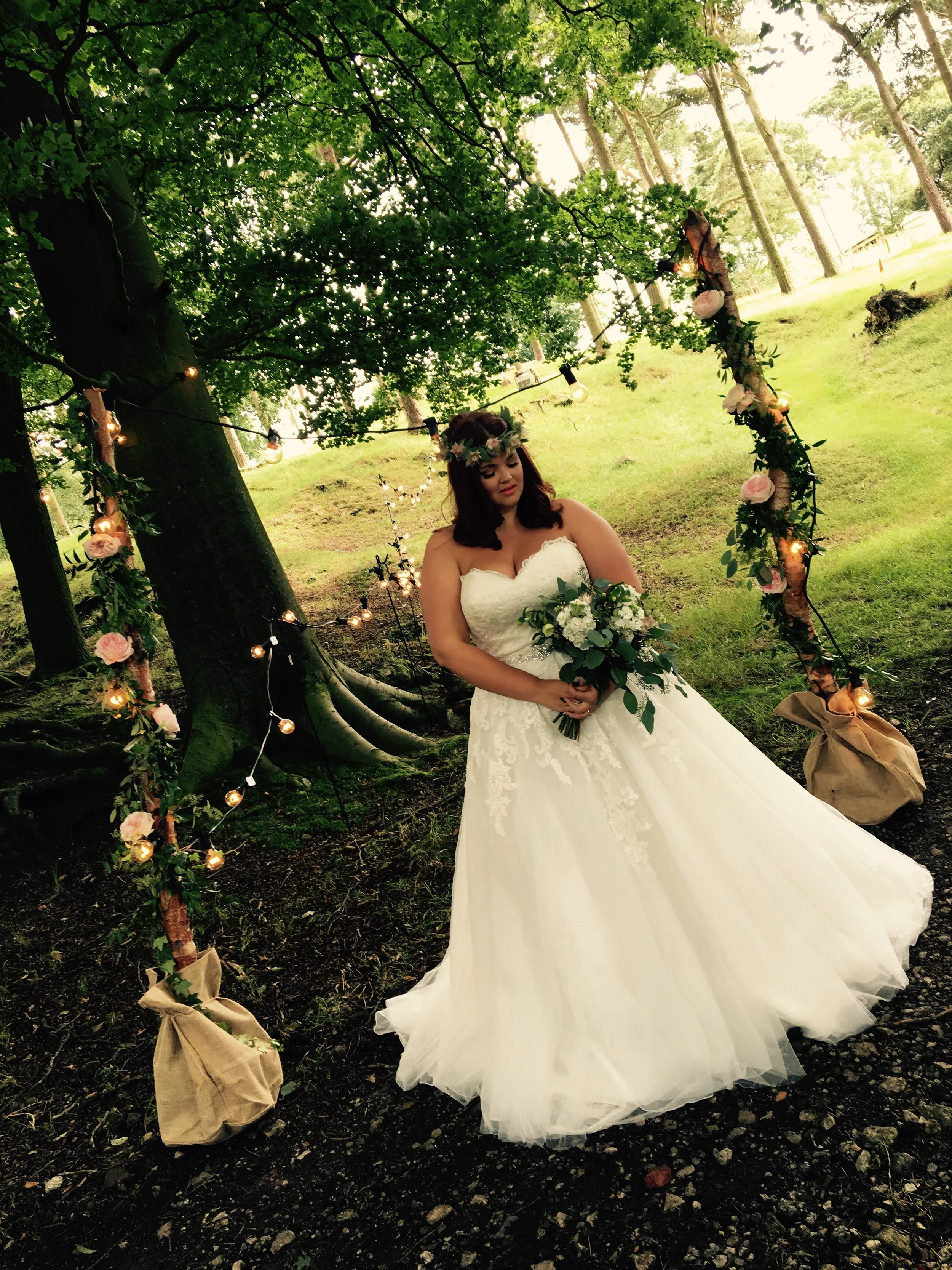 Our Wooden Light Arch with the Walkway leading off from it -all dressed by the amazing Knutsford in Bloom
