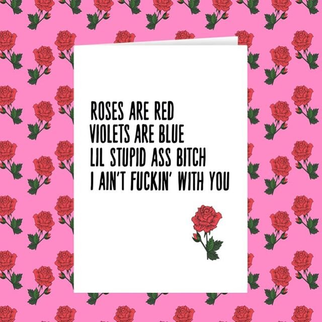 Roses are red 🌹Romance can be awful 🌹But if you like cheeky humour 🌹Shop my card range at @thortful 🌹