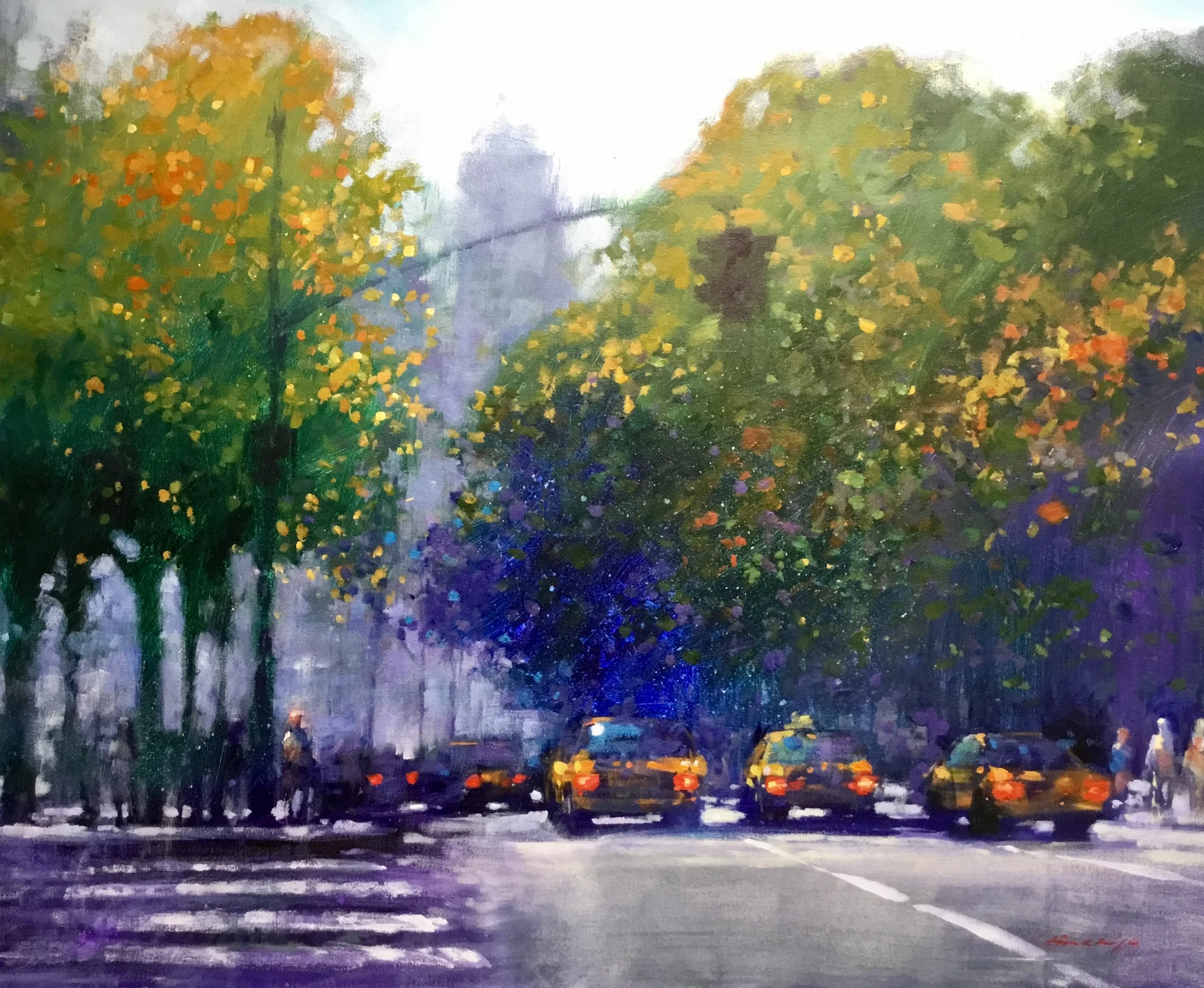David Hinchliffe "Heading to Midtown" Acrylic on Canvas 33" x 28" $2650