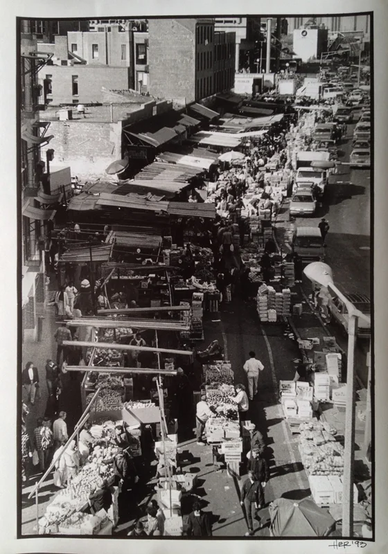 Heather Roslund "Haymarket" B&W Photograph 9" x 13"