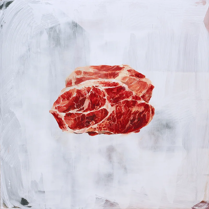 Sol Ryu "Untitled" Oil on wood 16" x 16"