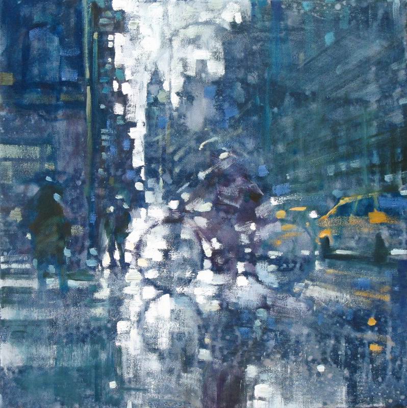 David Hinchliffe "On A Roll" Oil on Canvas 18" x 18"