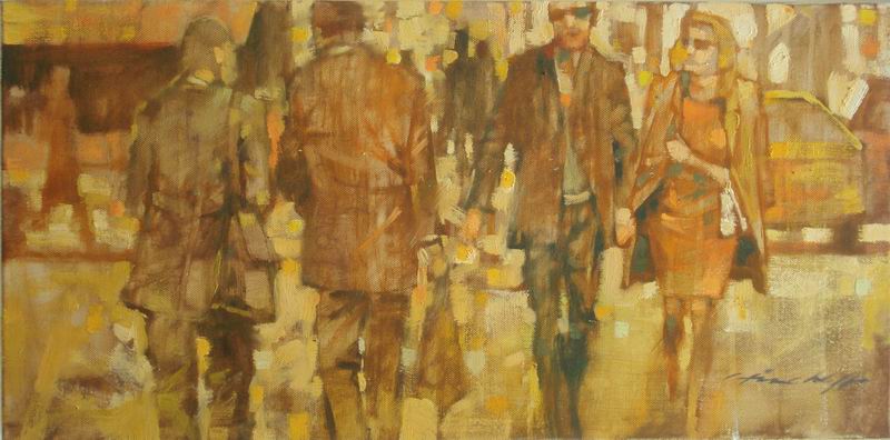 David Hinchliffe "Toy Boy #2" Oil on Canvas 12" x 24"