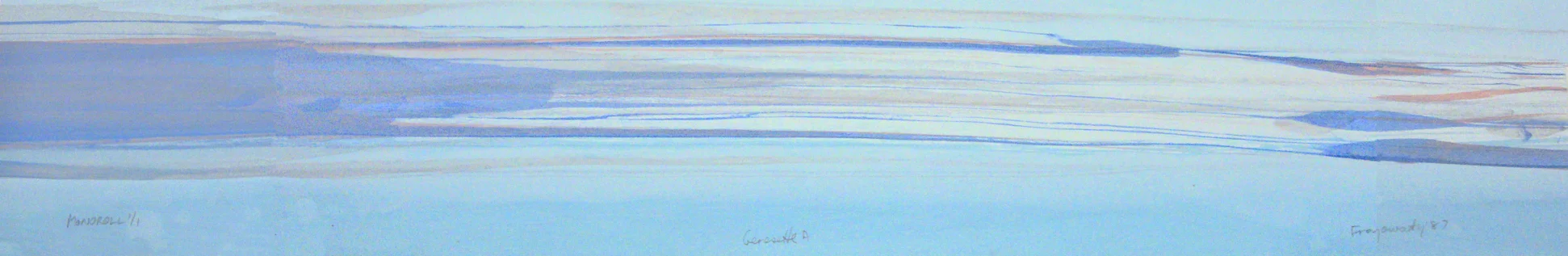 Frederick Frazowatz "Genesette A" Acrylic on Paper 1987 37.5” x 6.5”