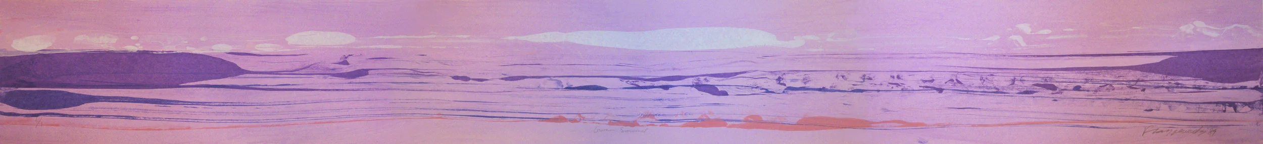 Frederick Frazowatz "Gwen Souinel" Acrylic on Paper 1989 69.5” x 8”