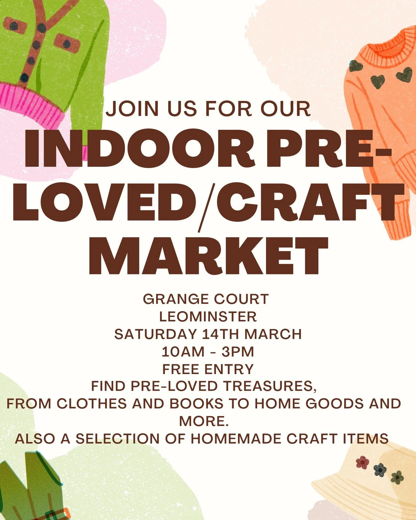 Pre-loved &amp; Craft Market @ Grange Court