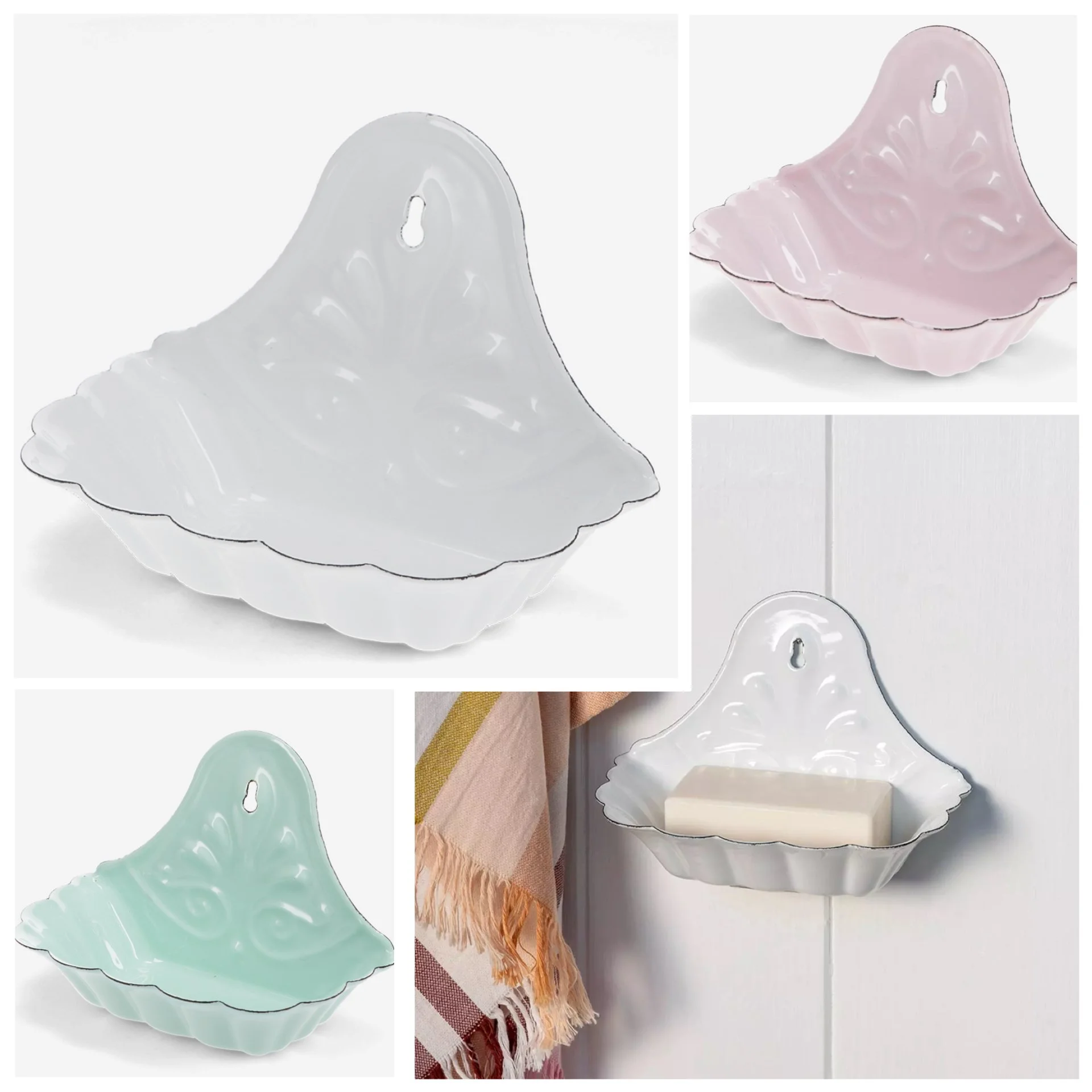 Wall-mounted Enamel Soap Dish