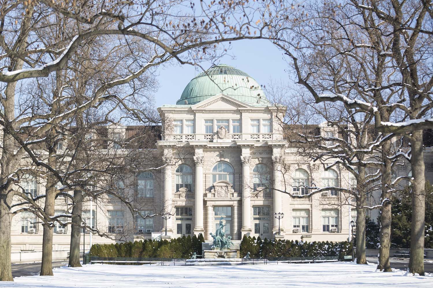 NYBG Library Snow Landscape
