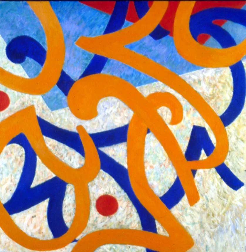  Alpha Triangle &nbsp;  36 x 36  Acrylic on Canvas, 2003  Bin E 