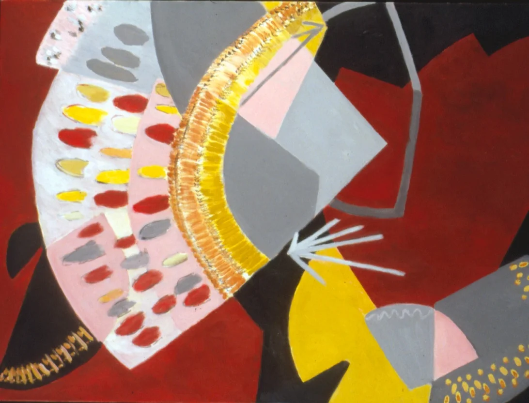  Fandango Deep Red &nbsp;&nbsp;  40 x 30  Bin C  Acrylic on Canvas 