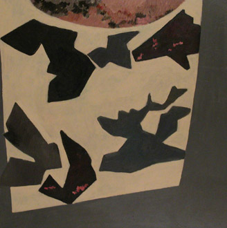  World Travelers   Acrylic on canvas 40" x 40"&nbsp; 2005    Bin H  