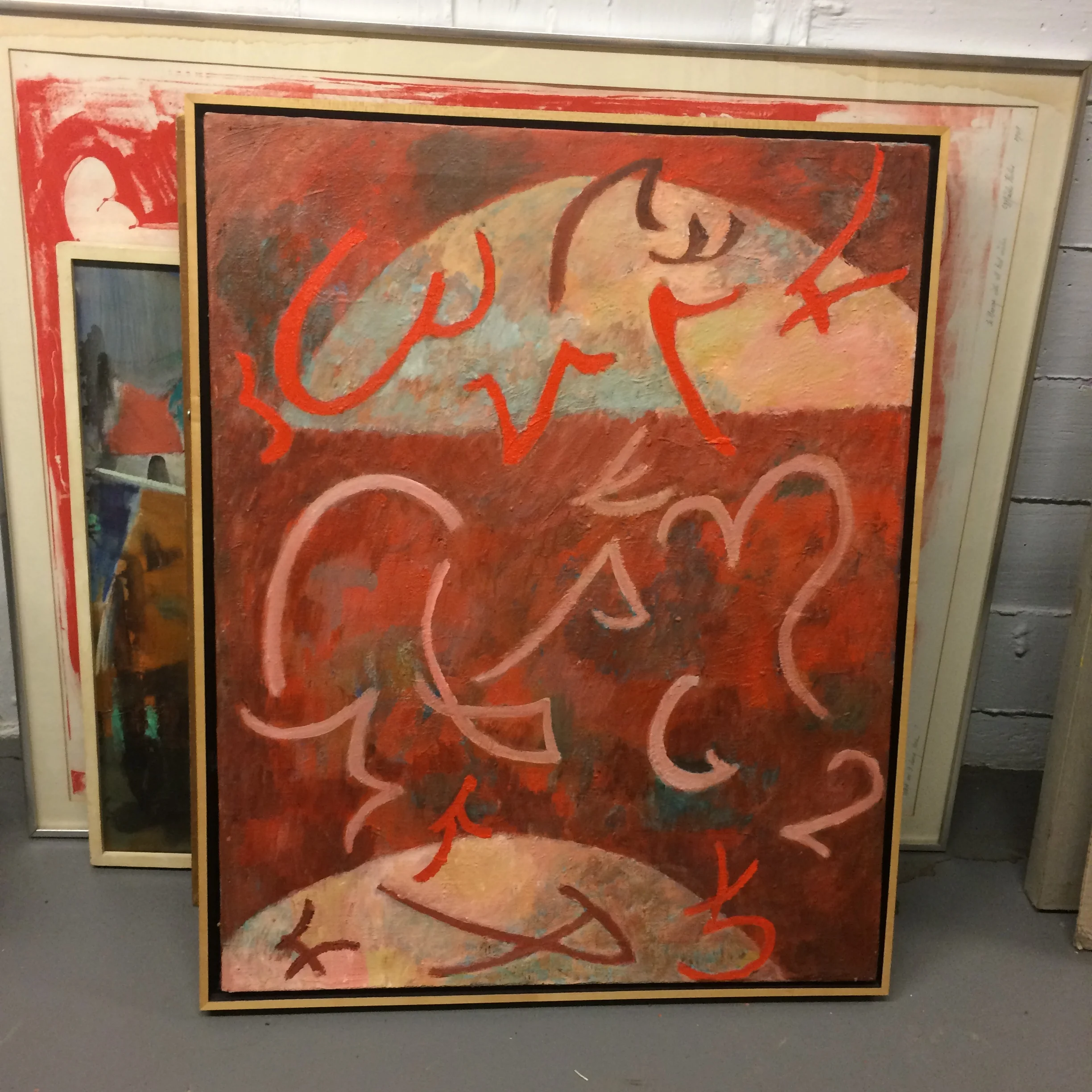  Alpha Arches  25W" x 32H" AC on Canvas Bin B 