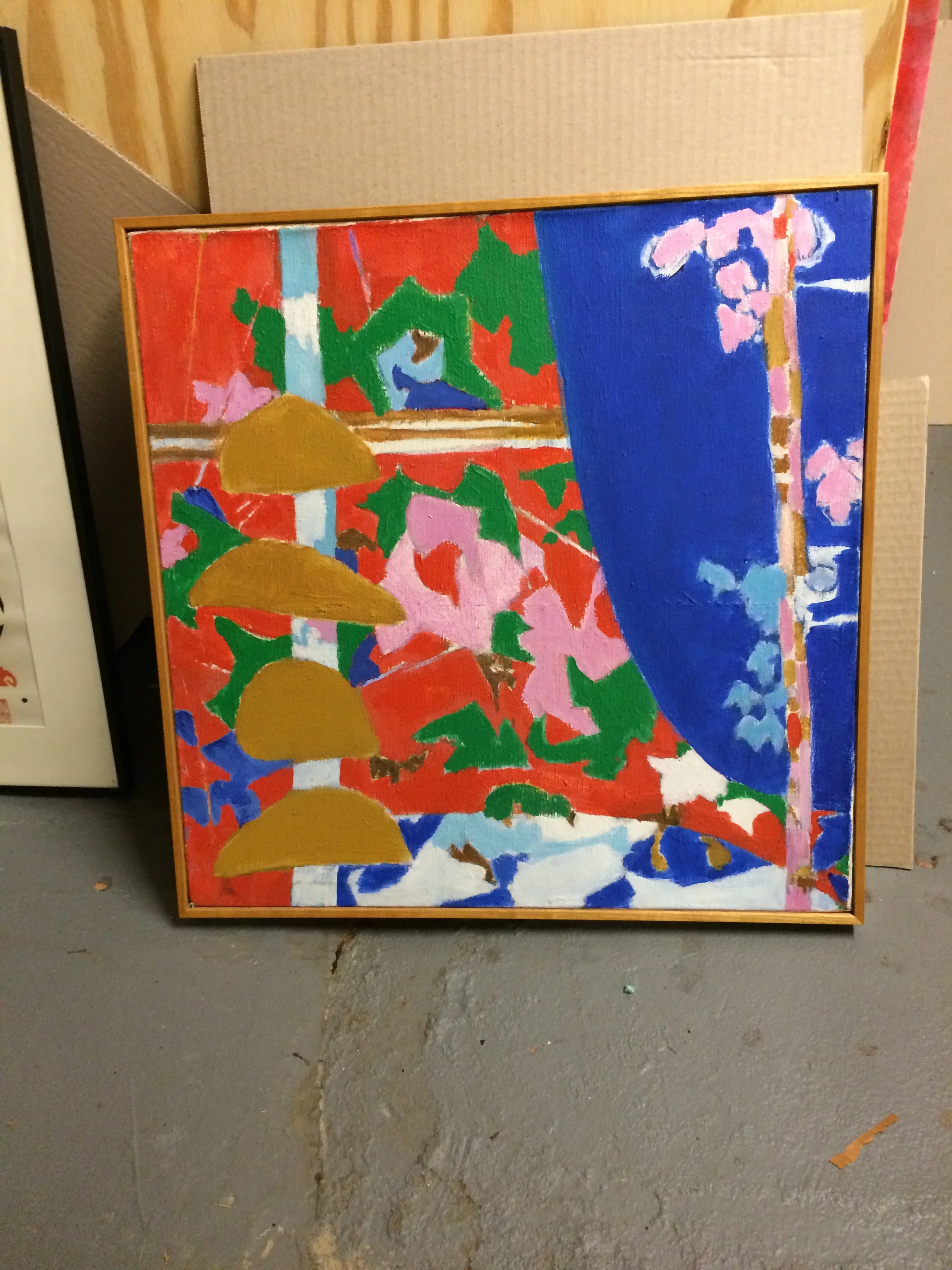  Untitled Window with Four Brown Shapes  20.5" x 20.5" Bin G&nbsp; 