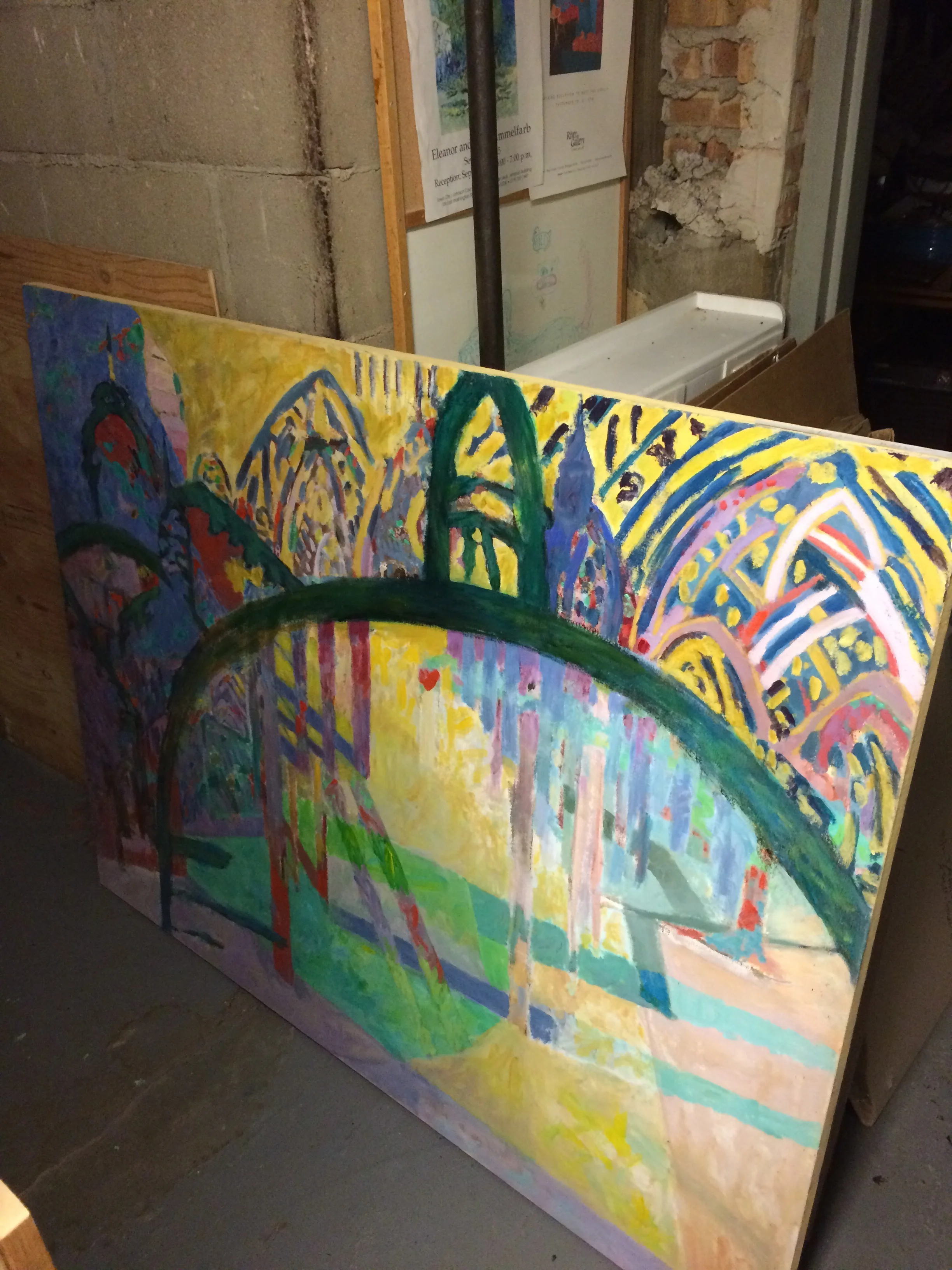  Arch  58L x 45"&nbsp;  AC on Canvas 1985  Bin I&nbsp; 