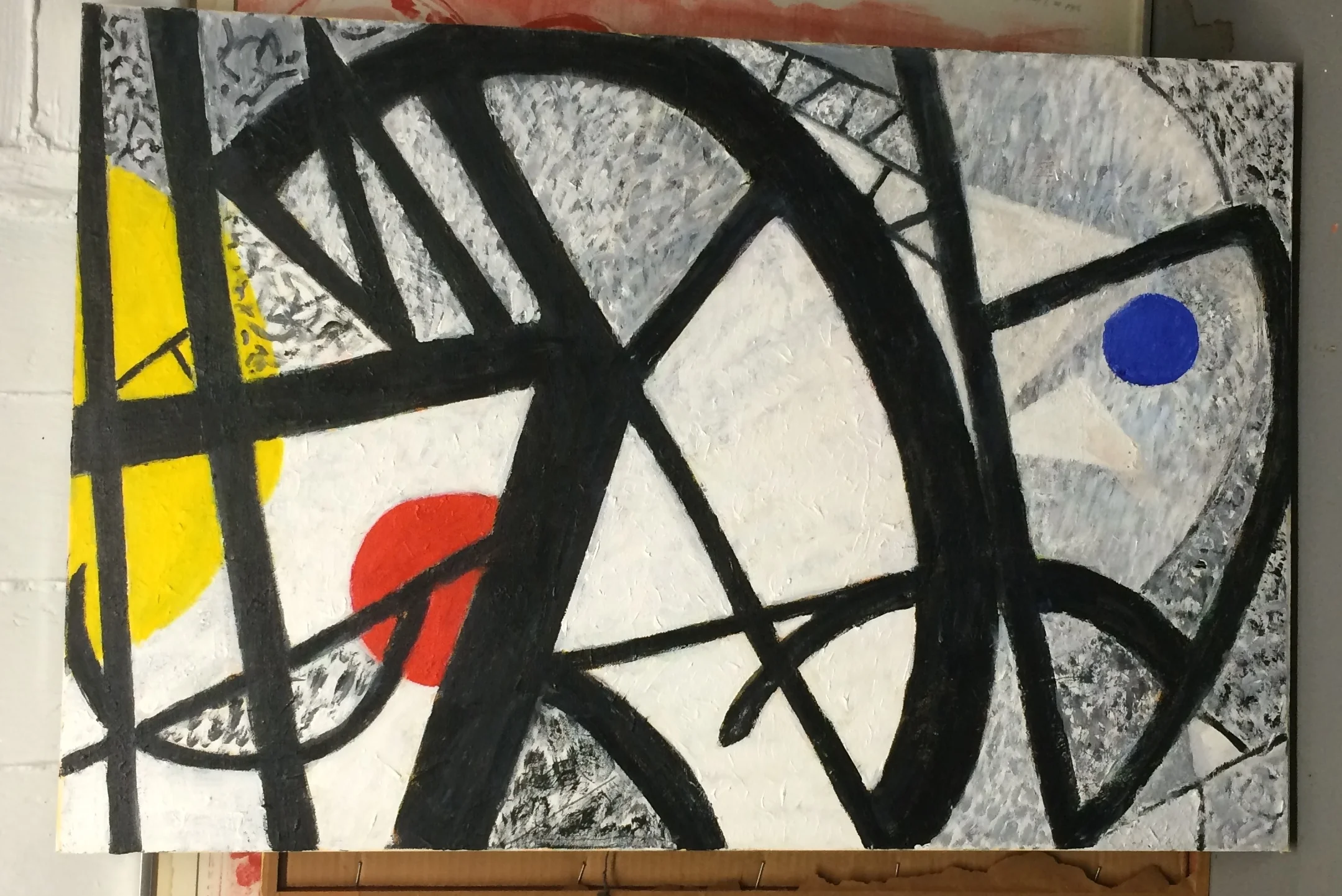  Untitled Blue Dot  24" x 36" AC on Canvas Bin B 