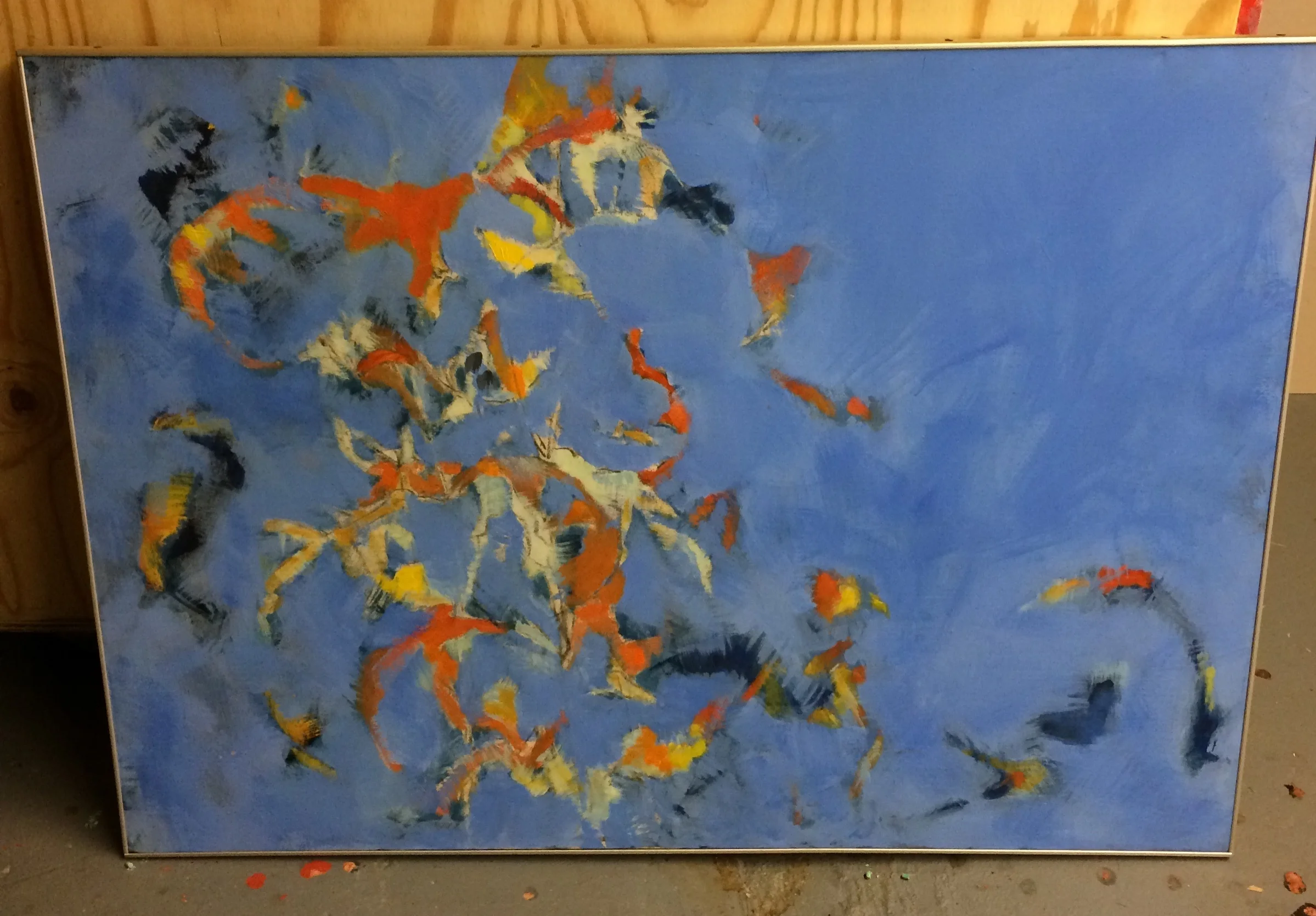  Untitled Blue with with Orange And Yellow   30h" x 42w" Bin H 