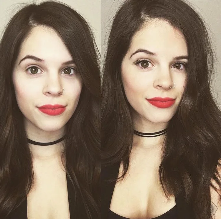 Madi D from Elixir showing off her super natural lash extensions from Eye Candy Lash Extensions !