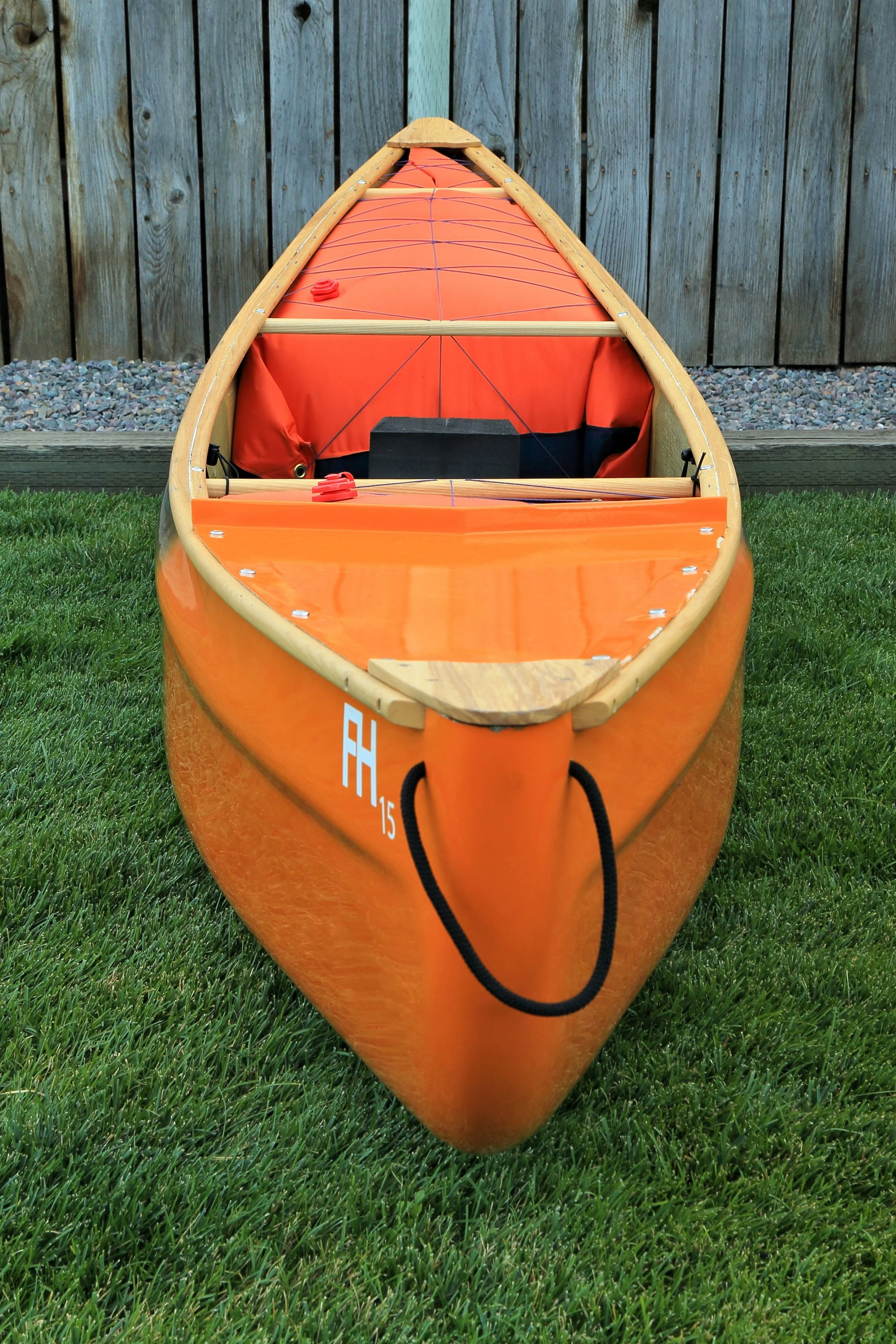FH whitewater composite canoe made by Mt Canoes.