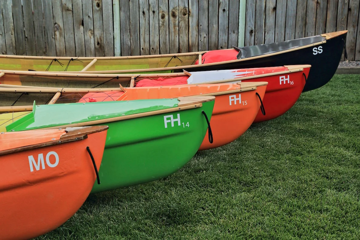 MO, FH, SS composite whitewater canoes made by MT Canoes