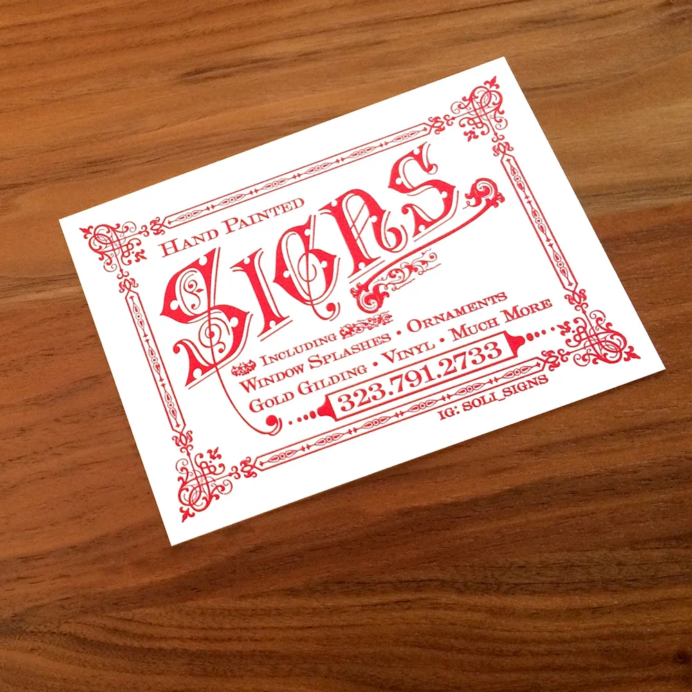Hand Painted Signs - Promo Card