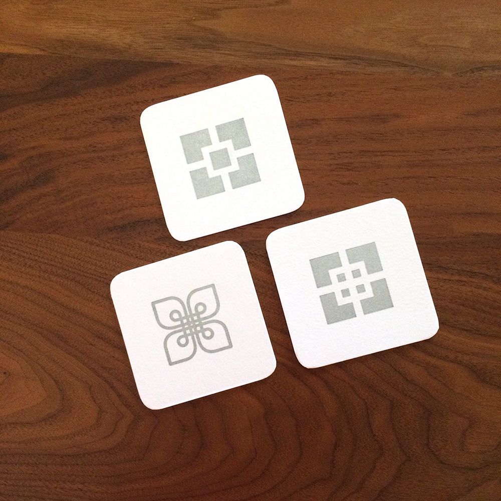 Little Trees Studio - Architectural Block Letterpress Coasters