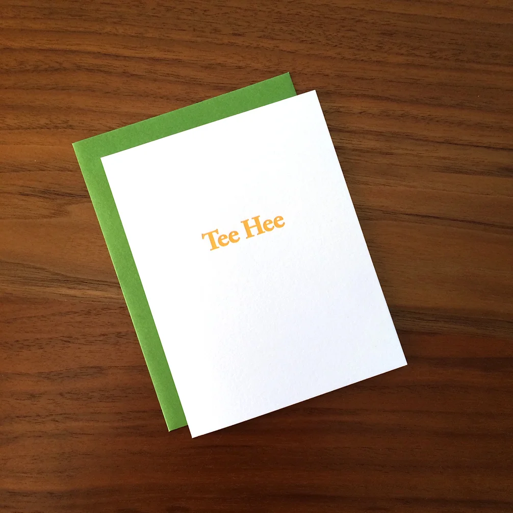 Little Trees Studio - Tee Hee Letterpress Card