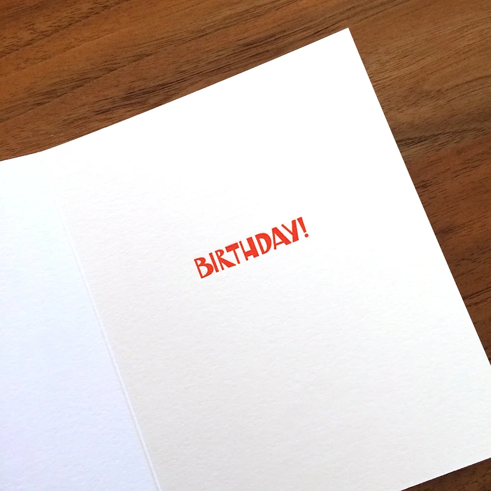 Little Trees Studio - Happy Happy Birthday Letterpress Card