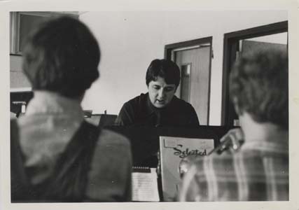 George Conducting the Band at Corning-Painted Post West High School. 1976.