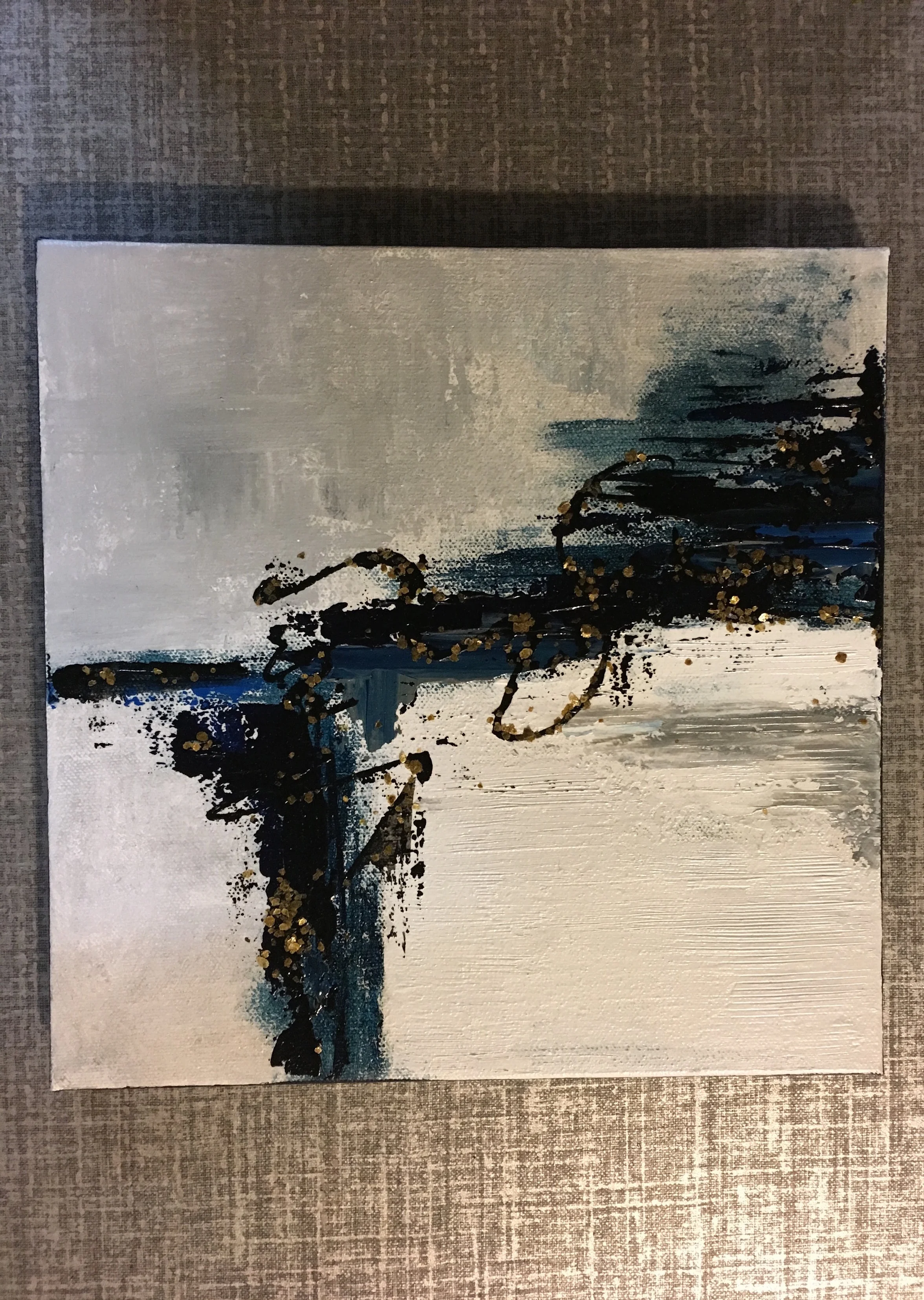 Indigo Dreams 10 by 10 Mixed Media 2018