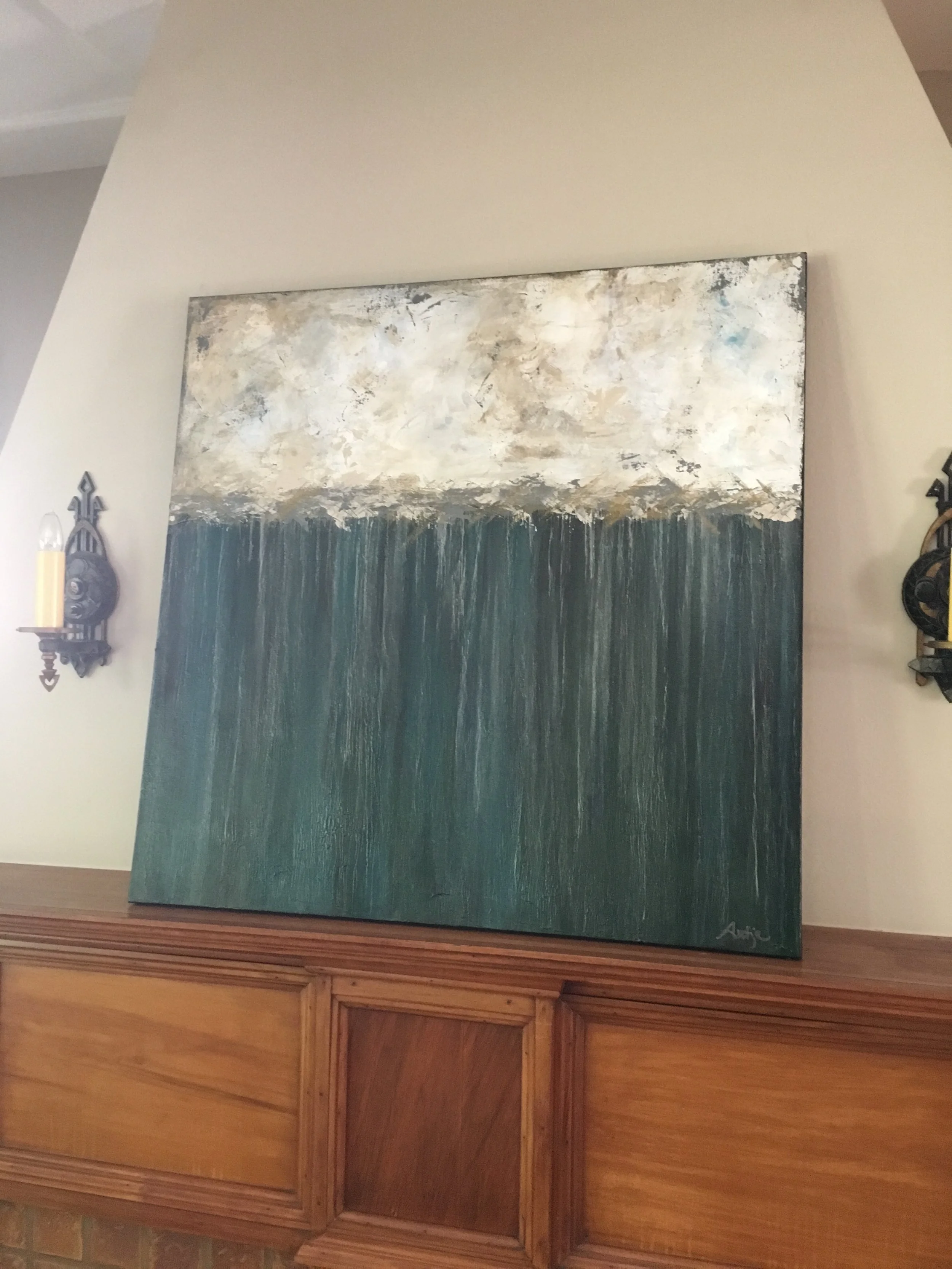 Cascade 30x30 Mixed Media 2018