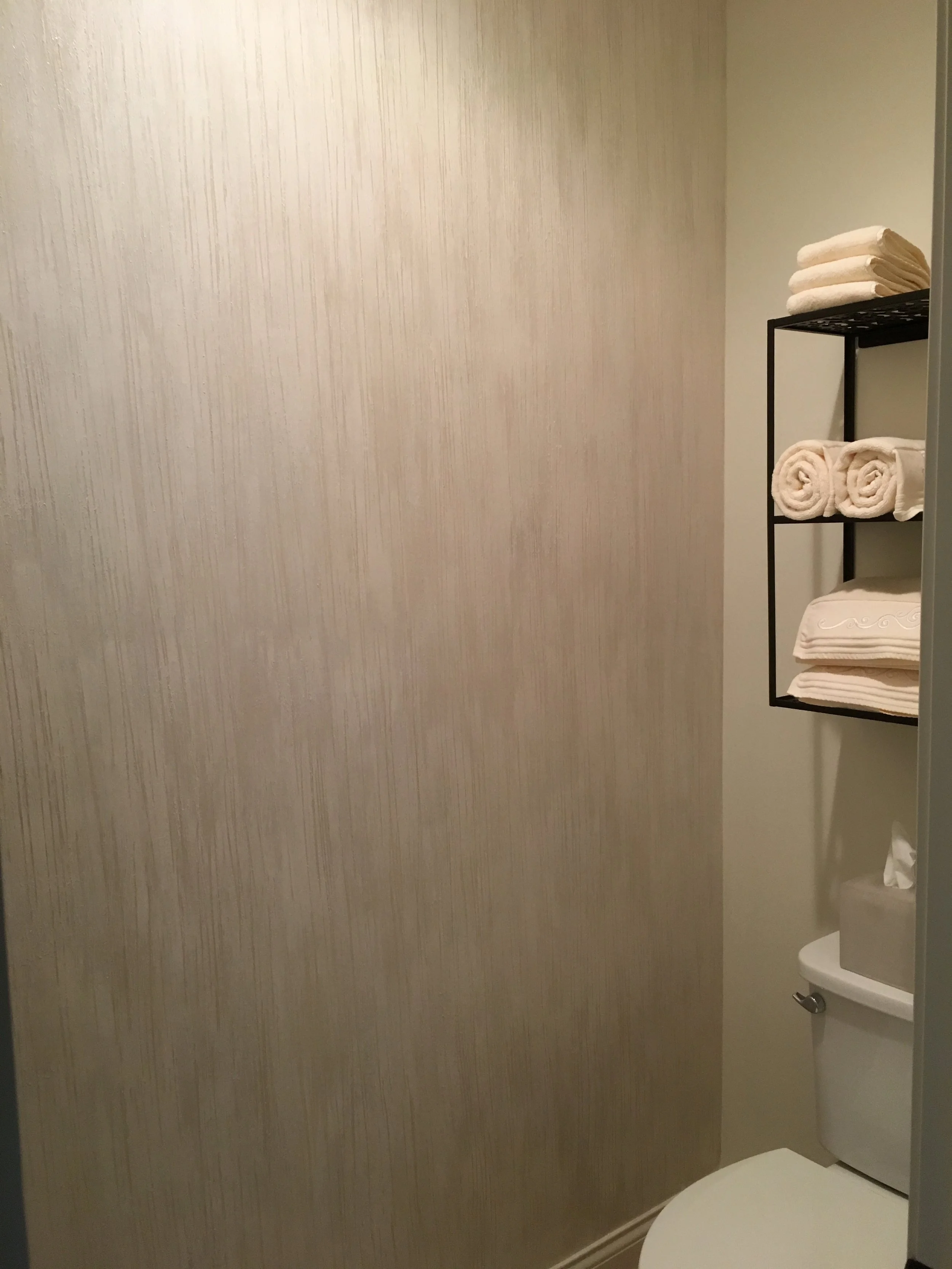 Creamy Alexia Finish On Water Closet Accent Wall