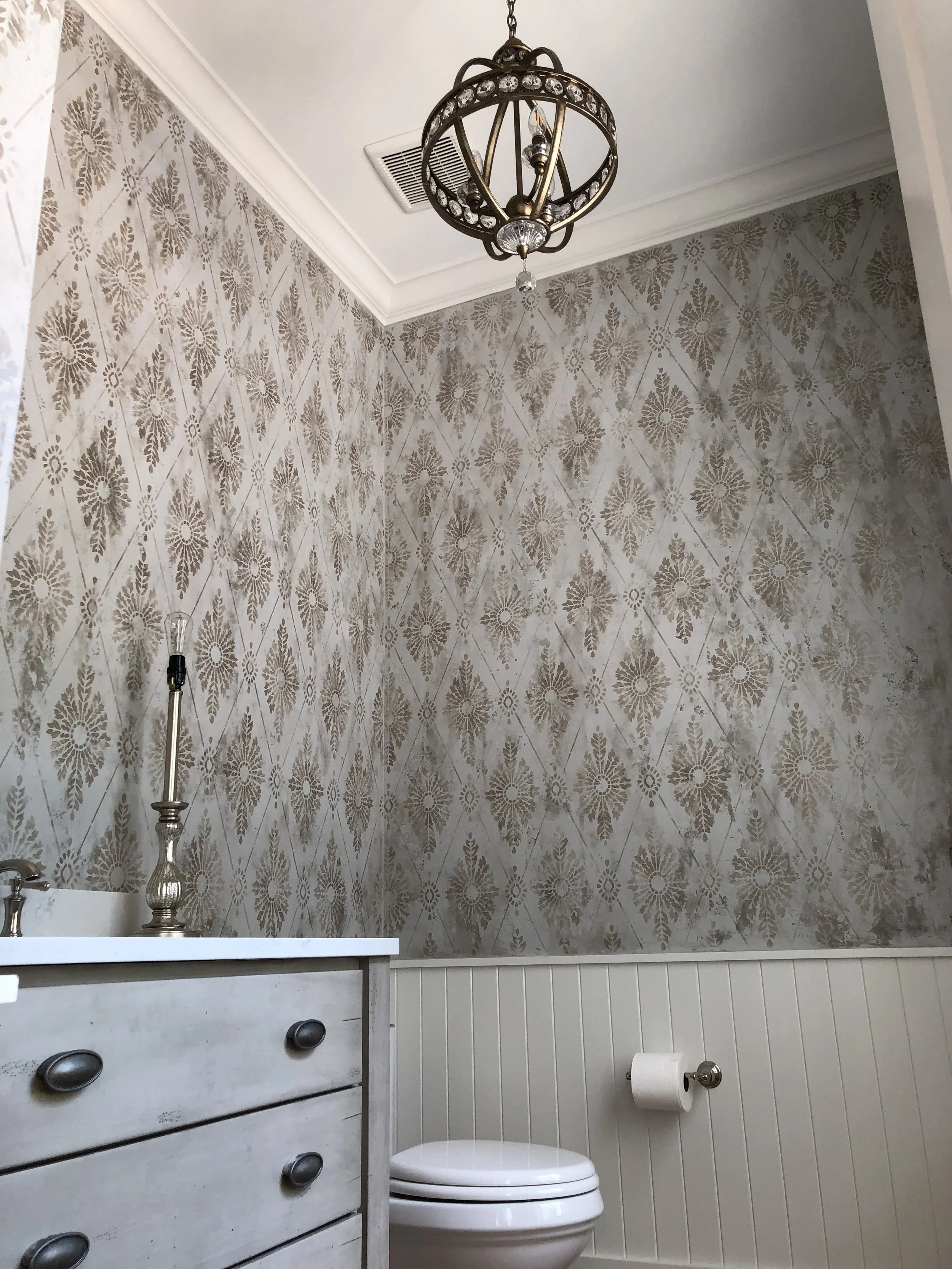 Miranda Finish on Powder room Walls