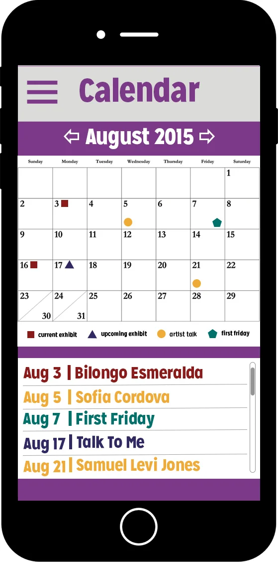 Mobile App Calendar
