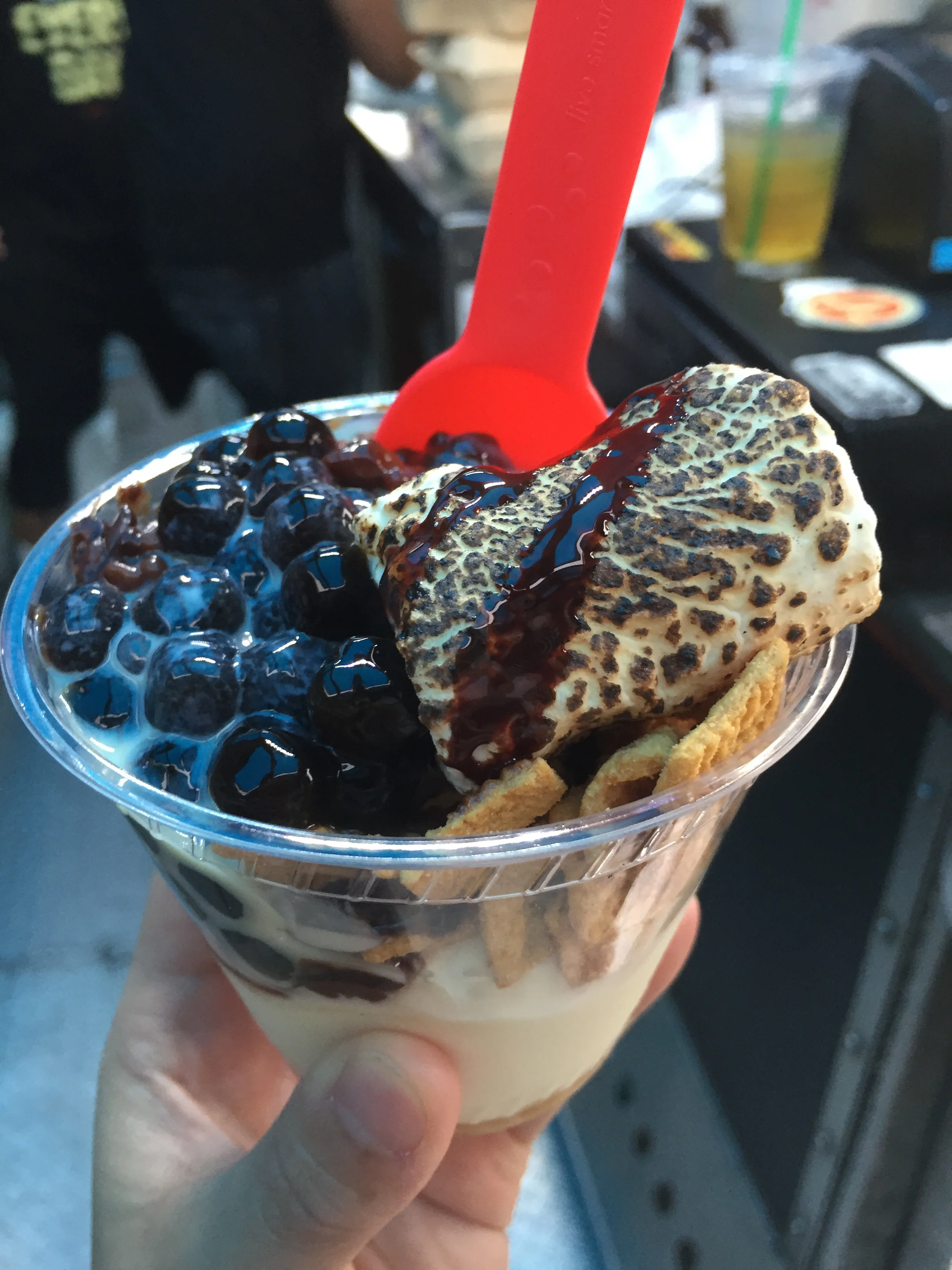 White Rabbit Champorado S'mores Boba Sundae