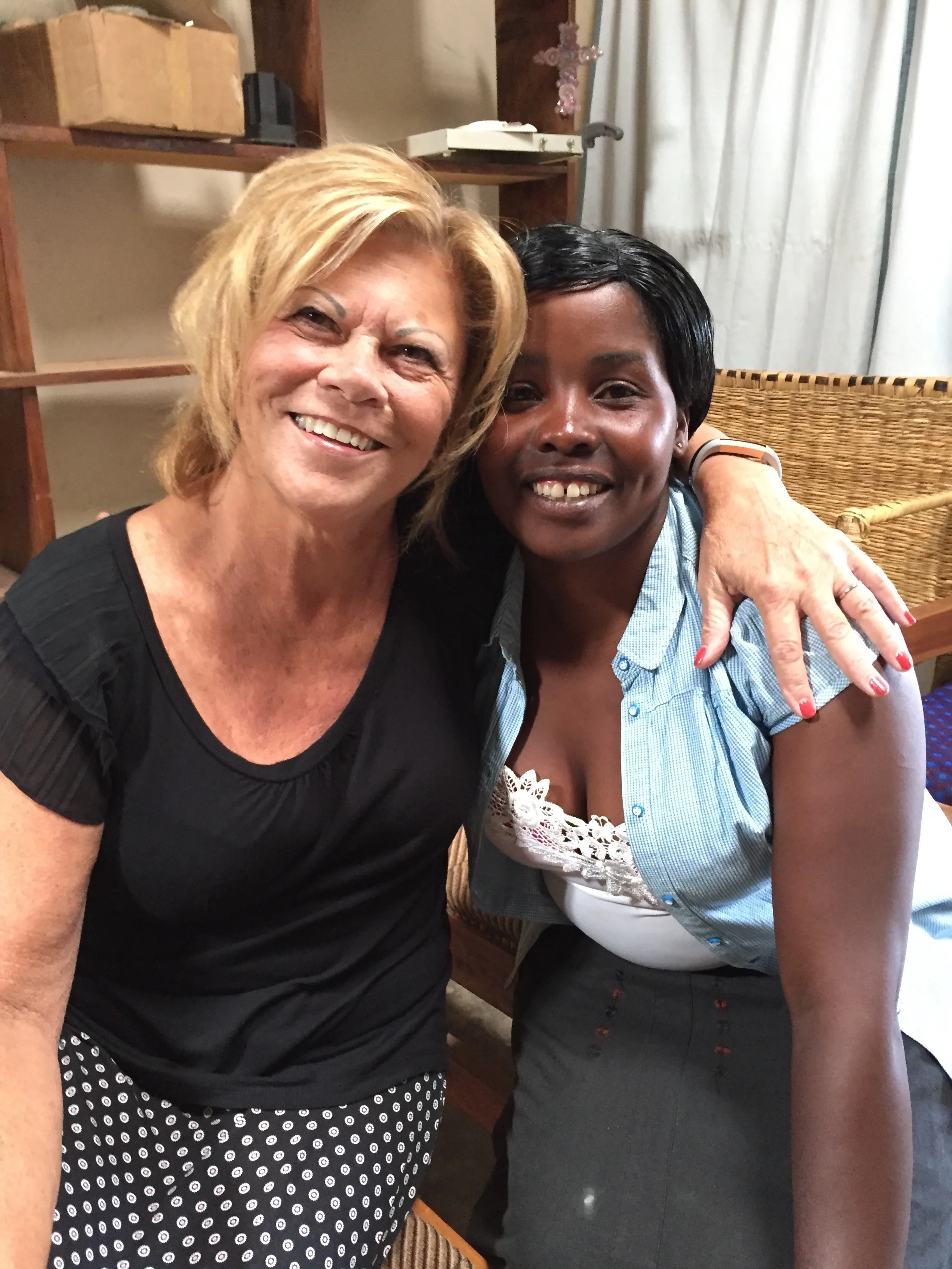  Diana and Phoebe, our sewing inspector. Phoebe is also Josiah's wife