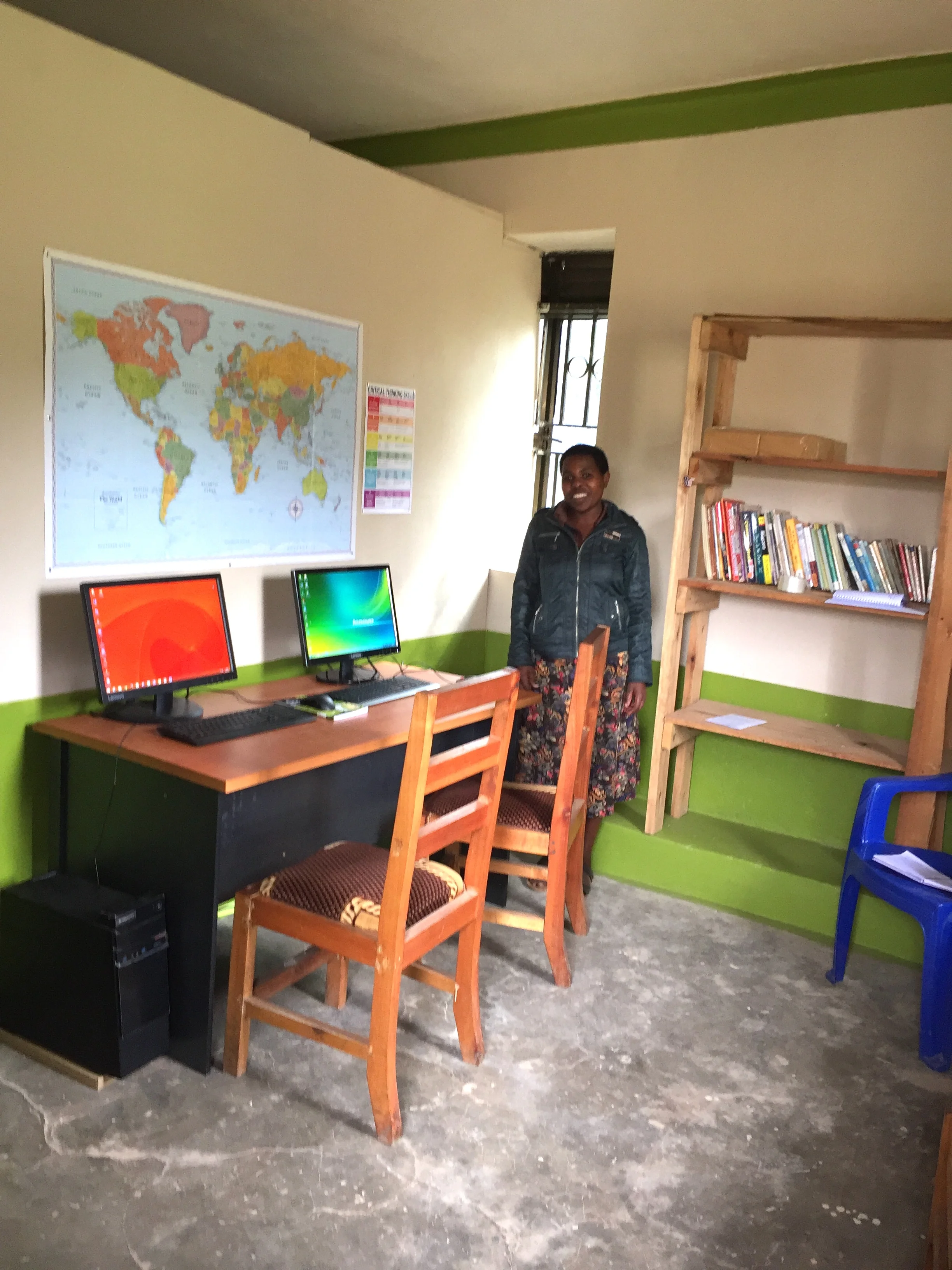 Prudance, our new office Assistant in the new Library