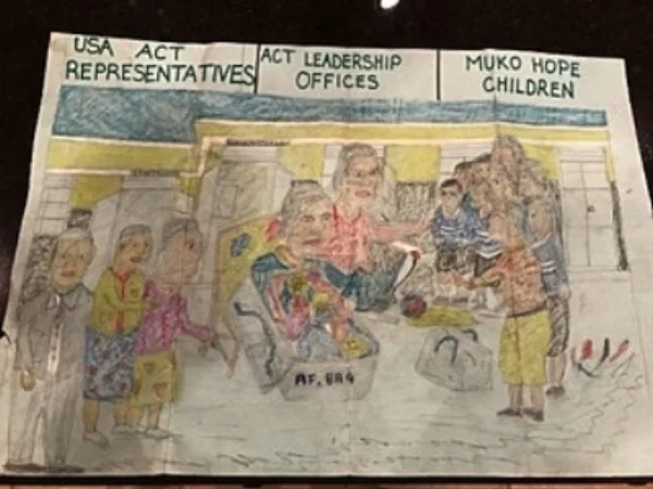 This is a drawing by one of our talented orphans!